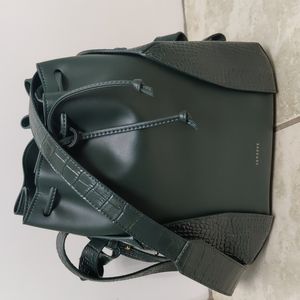 Senreve fiore bucket bag in forest green like new